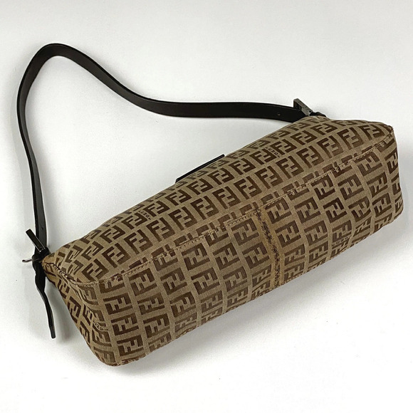 Fendi Handbags - Fendi Canvas Handbag Brown Bag Hobo Shoulder Logo Zucchino